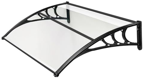 Pensilina Trasparente Copertura Tettoia Modulare Riparo Pioggia Porta Finestra Esterno 120x80 Cm
