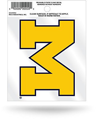 Rico Industries Express NCAA Aufkleber, statisch, klein, Maisgelb, 4.5 x 3.5