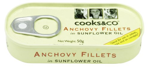 Cooks and Co Anchovy Fillets In Sunflower Oil 50 g (Pack of 10)