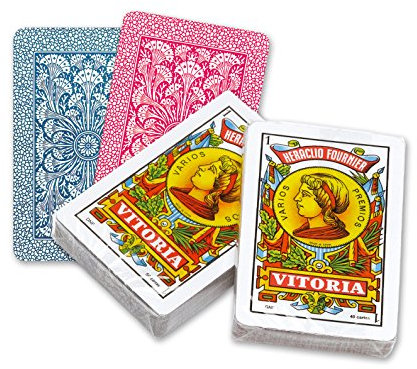 FOURNIER - Nr. 12-40 Spanisches Deck mit 40 Karten, Farbe blau/rot, Einheitsgröße (20985)