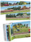 Extratapete Wandbild, Panoramaborte, selbstklebend, Papier matt, geprägt, Länge 400cm, Höhe 11cm, Modelleisenbahn, Brown