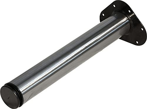 ib style - 4er Set Tischbeine Möbelfüße Ø 60 mm Rund Edelstahloptik gebürstet | 5 Längen | Tischbein Möbelfuss Unterstellfuss - Länge 900 mm