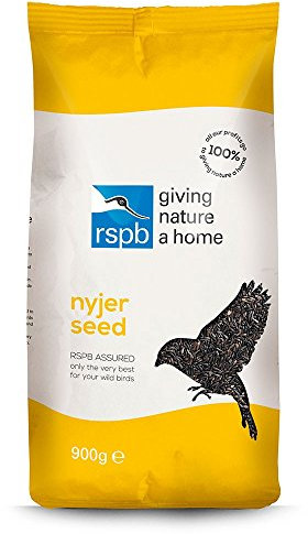 RSPB Nyjer seed Wild Bird Food 900 grams, Ideally Used in a Hanging Nyjer Bird Feeder, Niger Seed, Supporting The RSPB, Can Attract Goldfinches, Greenfinches & Siskins