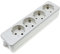 BeMatik - Base de 4 Enchufe schuko 16A 250V 3680W TT 54 x 206 x 42 mm