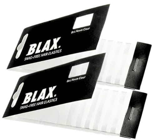 Blax Clear Snag-Free Hair Elastics - 4mm 2 Pack. by Blax