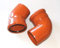 ELG (KG-Material) 45° DN 110 Polypropylen (PP) Orange 2 Stück Bogen für Abflussrohre