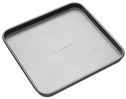 MasterClass Bandeja de horno cuadrada antiadherente sin PTFE, PFOA ni BPA, robusta de acero al carbono de 1 mm de grosor