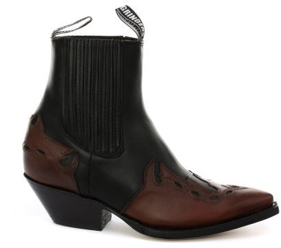 Grinders Arizona Uomo Cowboy Stivali, Nero-Amaranto, Black/Burgundy, EUR 43