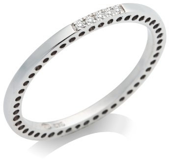 Miore Damen Ring Memoire 9 Karat (375) Weißgold Brillanten Gr.54 MP9118RP