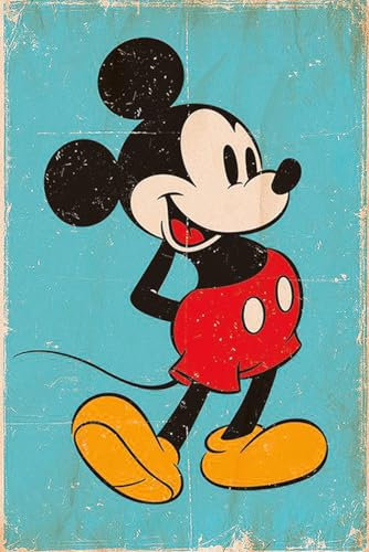 Mickey Mouse Poster Retro Blue (61cm x 91,5cm)