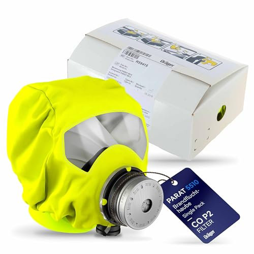 Dräger 5510 Parat Brand-Fluchthaube im Karton | Effektive Rettungshaube zum Schutz vor Brandgasen, Kohlenmonoxid (CO)