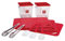 Rubbermaid Commercial Products colour-Coded Food Service Starter Kit, Red, 12 Piece