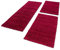 HomebyHome Bettumrandung Schlafzimmer 3 teilig Teppich Rot - Waschbarer Bettumrandung Teppich Läufer Set Extra Flauschig Bettvorleger Schlafzimmer Bettset:2 St. 80x150 cm | 1 St. 100x200 cm