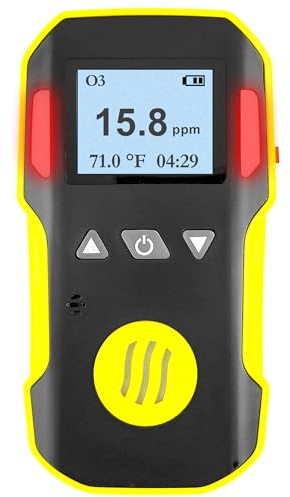 Ozon-Detektor (O3) | EU-Kalibrierzertifikat | USB-Aufladung | Akustische, Optische und Vibrationsalarme | 0–20 ppm O3