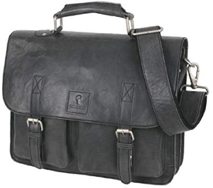 Bull&Hunt Business Bag Washed Black Aktentasche Tasche Old School