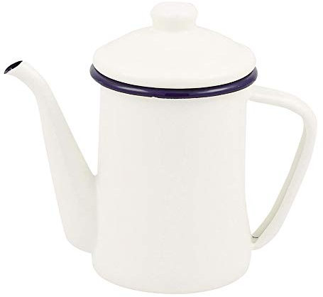 Pearl Metal HB-4415 Coffee Pot, White, 20.3 fl oz (600 ml), Enamel, Perfect Size