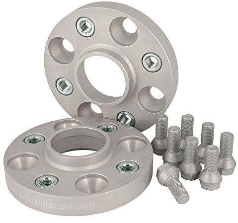 H&R Set di Distanziali per ruote DRA-sistema 80mm per asse - Interasse 5x112 - Mozzo 66,5mm - Bulloni M14x1,5 - compatibile con Mercedes