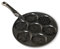 Nordic Ware Honeybee Pancake Pan, Cast-Aluminium Pancake Frying Pan, Pancake Pan for 7 Pancakes, Mini Pancake Maker - Black