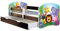 ACMA Kinderbett Jugendbett mit Einer Schublade und Matratze Wenge mit Rausfallschutz Lattenrost II 140x70 160x80 180x80 (01 Zoo, 180x80 + Bettkasten)