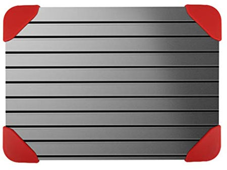 Bandejas de descongelación Descongelar Más Rápido Bandeja de Descongelación, Aviación de Alimentos Material Seguro de Aluminio, Sin Electricidad Sin Microondas, Antiadherente Placa de Descongelación p