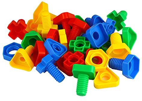 Andux Nuts and Bolts Toys for Toddlers Fine Motor Skills Matching Game for Preschoolers NDLS-01
