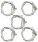 Anthropoid CAT8 SSTP PIMF (15ft/4.5 Meters Round White RJ45 Ethernet Patch Cable Gold Plated Pins and Shield) (5 Pack)