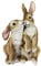 Arnusa Gartenfigur Hasen Pärchen Tierfigur Kaninchen 27 cm Gartendekoration Deko Figur