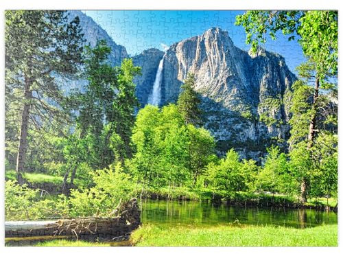 MyPuzzle Yosemite-Wasserfall, Yosemite-Nationalpark, Kalifornien - Premium 500 Teile Puzzle - MyPuzzle Sonderkollektion von Puzzle Galaxy