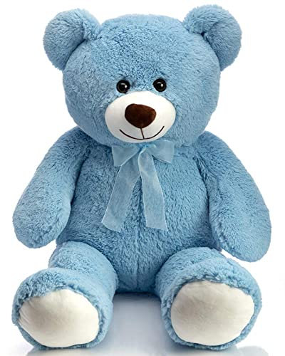 BEJOY 90cm orsacchiotto di peluche peluche per fidanzata e bambini 36inch orsacchiotti, azzurro