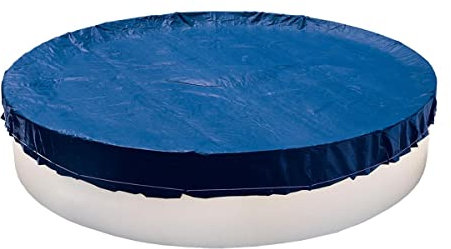 POWERHAUS24 Sommerabdeckplane EXTRA für Rundbecken max. Ø 550 cm, mit Spannkordel & Ratsche