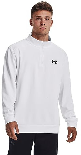 Under Armour Herren Armourfleece 1/4 Zip, (100) Weiß/Schwarz, Medium