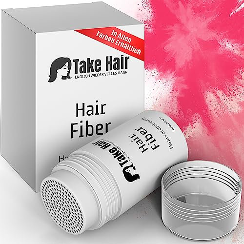 Take Hair Streuhaar für Frauen I Hält bei Regen und Wind I 7g Schütthaar zur Haarverdichtung I Hair Fibers I Haarpulver I Streuhaar Frauen bei Haarausfall I Haarpuder (Streuhaar Grau)