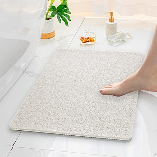 Penubuy rutschfeste Duschmatte, 40 * 60cm rutschfeste Matte mit poröser Struktur, langlebig und leicht zu reinigen（weiß）