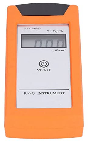 Compasty Tragbares UVA-MessgeräT, Kieselgelmaterial 0-1999 μW/Cm² 3,5-Bit-LCD-UVA-Solarlampentester für Reptilien
