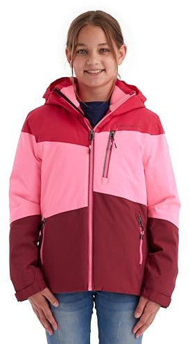 killtec Mädchen Funktionsjacke mit Kapuze und Schneefang/Outdoorjacke ist wasserdicht KOW 170 GRLS JCKT, pink, 176, 40927-000