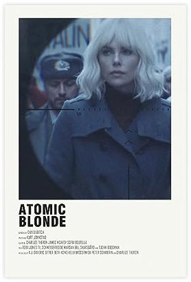 KOURT Atomic Blonde Alternative Minimalistisches Filmposter Leinwand Poster Wandkunst Dekor Druck Bild Gemälde für Wohnzimmer Schlafzimmer Dekoration Unrahmen: 30 x 45 cm