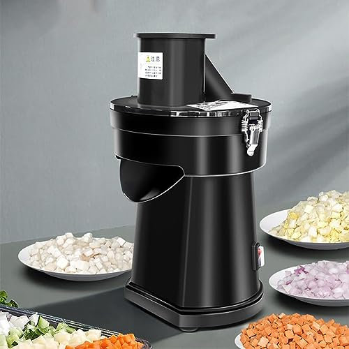 BOBVB 4 in 1 Vegetable Dicer, Slicer, Grater, Oblique Piece, 180kg/h 200W Electric Vegetable Chopper Fruit Cutting Shredder with 10mm Dicing Knife nets, 2-4mm Thickness Adjustable Slicing, 3mm Grater