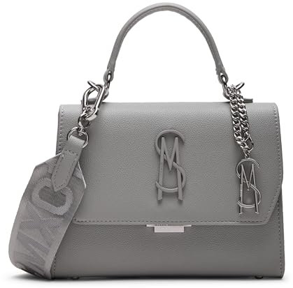 Steve Madden Damen Small Top Handle Crossbody Lattuca Umhängetasche mit Tragegriff Oben, Hellgrau