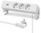 Tischsteckdose mit USB C + A (5V/3.1A), 3680W 16A 3-Fach Steckdosenleiste Schreibtisch Klemmbare 50mm, Küche Mehrfachsteckdose 1.8M, Küche Schreibtisch Steckdose mit Überspannungsschutz Flammhemmender