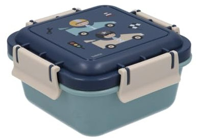 Tutete Caja Almuerzo Infantil Pequeña 380ml - Fiambrera Escolar, Apta para Microondas y Lavavajillas, Cierre Hermético, Ideal para Parque o Colegio, 100% Libre de BPA | Speed Racers