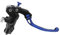 Pompa Freno - Lavorata CNC - 16X16 Con Corpo Pompa Anodizzato, Leva Snodata Corta Blu (Pomello+Leva) per KTM TC (CC 125) 2023-2025