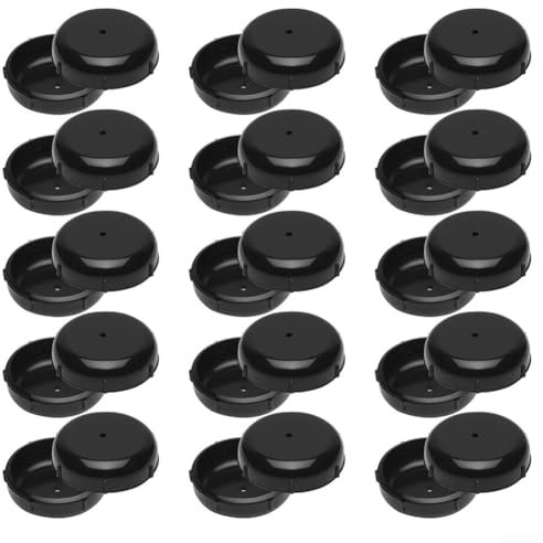 Chair Leg Glides,30Pcs 3.8 * 1.3cm Patio Furniture Round Gliders Wrought Iron Outdoor Anti-Scratch Garden Furniture Feet Cap For Protecting Floors(Black)