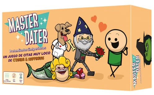 Explosm Master Dater, Kartenspiel für Partys, ab 14 Jahren, für 3 bis 6 Spieler, 20-40 Minuten pro Spiel, Spanisch