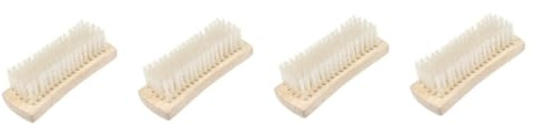 Healvian 4pcs Nylon Brush Lint Remover for Clothes Stain Remover Scrub Brush for Shoes Coats down Jackets Laundry Cleaning Wooden Handle