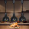 Aocay Lampe Chauffante Cuisine Professionnelle, Lampe Chauffe Plat Buffet Suspendue Hauteur Réglable, 250W Lampe Chauffante Alimentaire Réglable pour Hôtels, Buffets et Cuisines(C-25cm, 3 Pièces)
