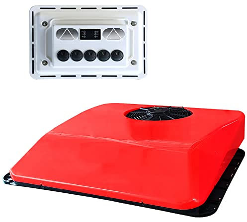 Climatiseur de toit pour camping-car Climatiseur pour camping-car Climatiseur 12 V CC, Climatiseur de toit applicable aux camions, véhicules récréatifs, bus, excavatrices, véhicules agricole