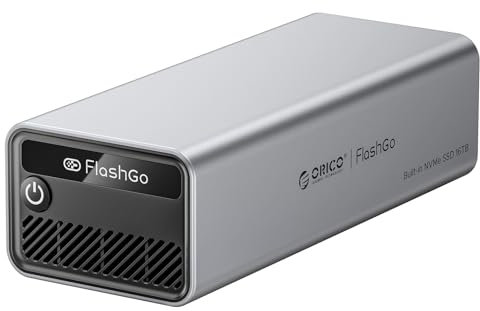 ORICO FlashGo 16TB SSD Esterno fino a 1600 MB/s, USB-C Hard Disk Esterno SSD con Design a Ventola Integrata per Mac mini MacBook Montaggio Video FG04