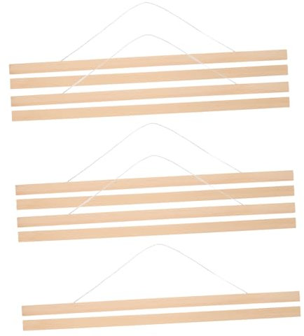 Operitacx 5 Pz Decorazione a Scorrimento Moderno Appendiabiti in Legno Per Poster Appendi Poster Fai Da Te in Legno Cornice Per Poster Dipinto Appendiabiti Da Parete Di Legno