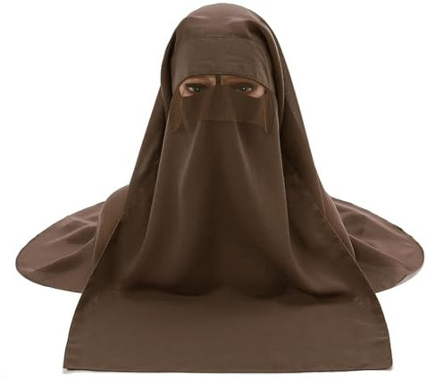 Schals Damen Tücher Halstuch Scarf 2 Teile/Set Gesichtsabdeckung Hijab Hut Pull On Schal Soft Niqab Frauen Kopftuch 5