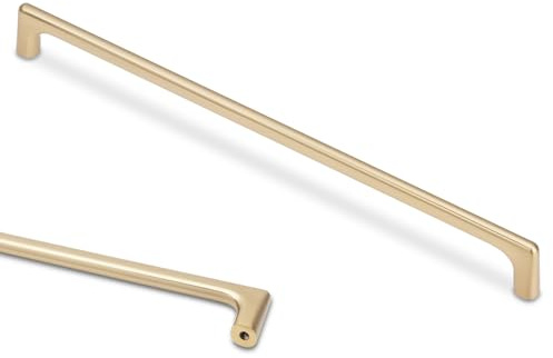 BUKOBYHE Paquete de 6 tiradores de gabinete de 320 mm, color bronce champán, herrajes sólidos para gabinetes
